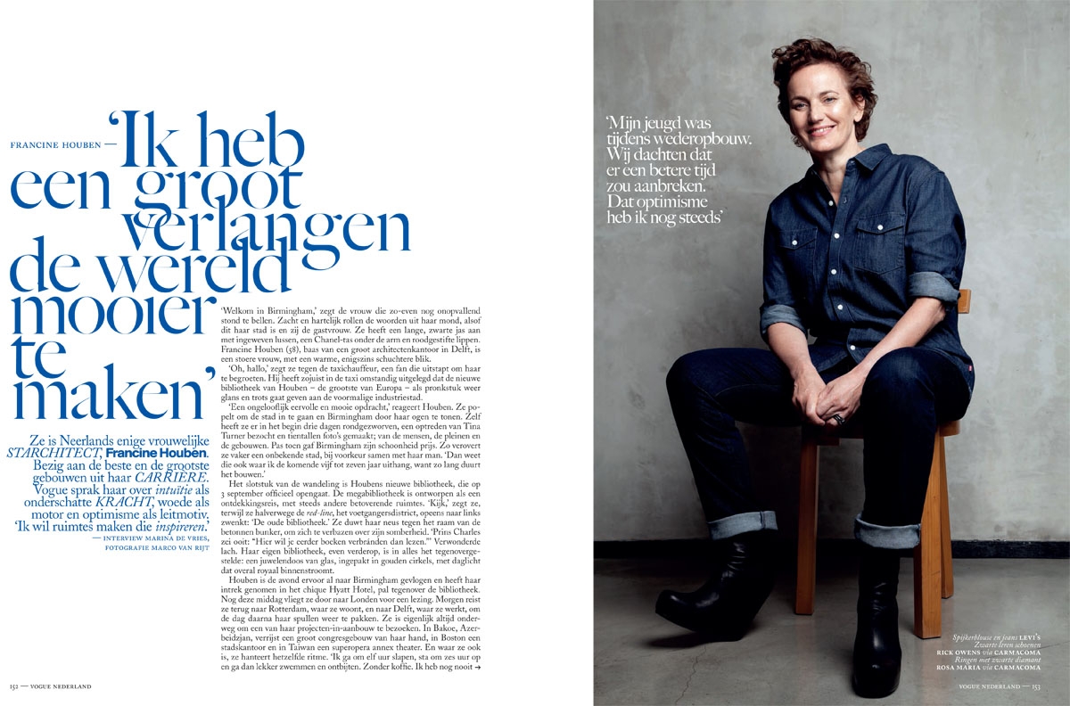 2013 08 01 Vogue Francine Houben article August